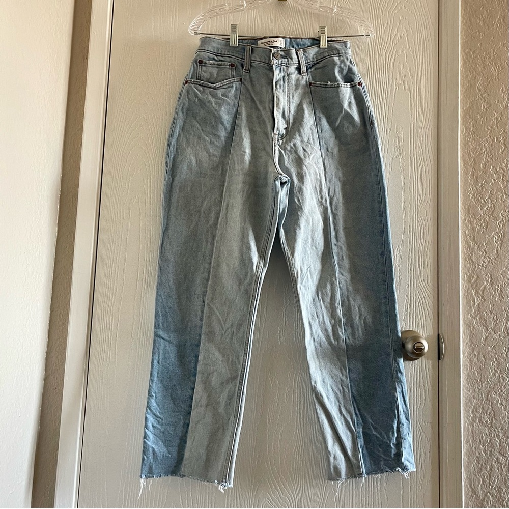 Abercrombie & Fitch two-toned jeans with distressed hem - 30/10